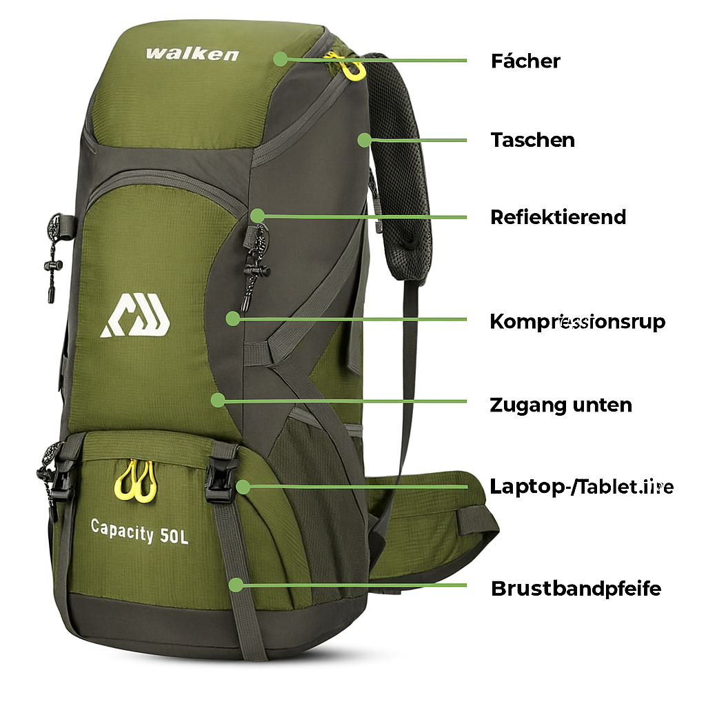 Vandrerygsæk 50 Liter – Let & Komfortabel