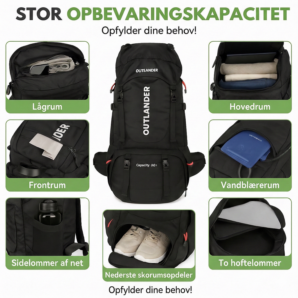 Rygsæk vandtæt 60 liter – Vandrerygsæk 60 liter