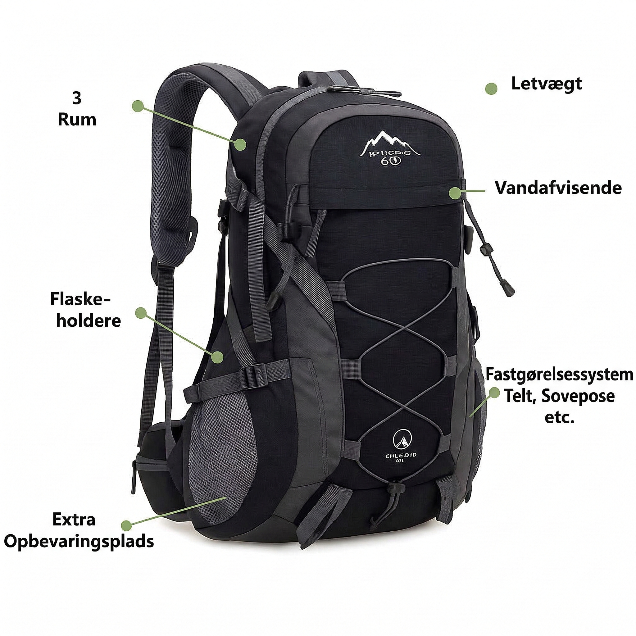 Vandrerygsæk 40 liter – Komfortabel & Robust