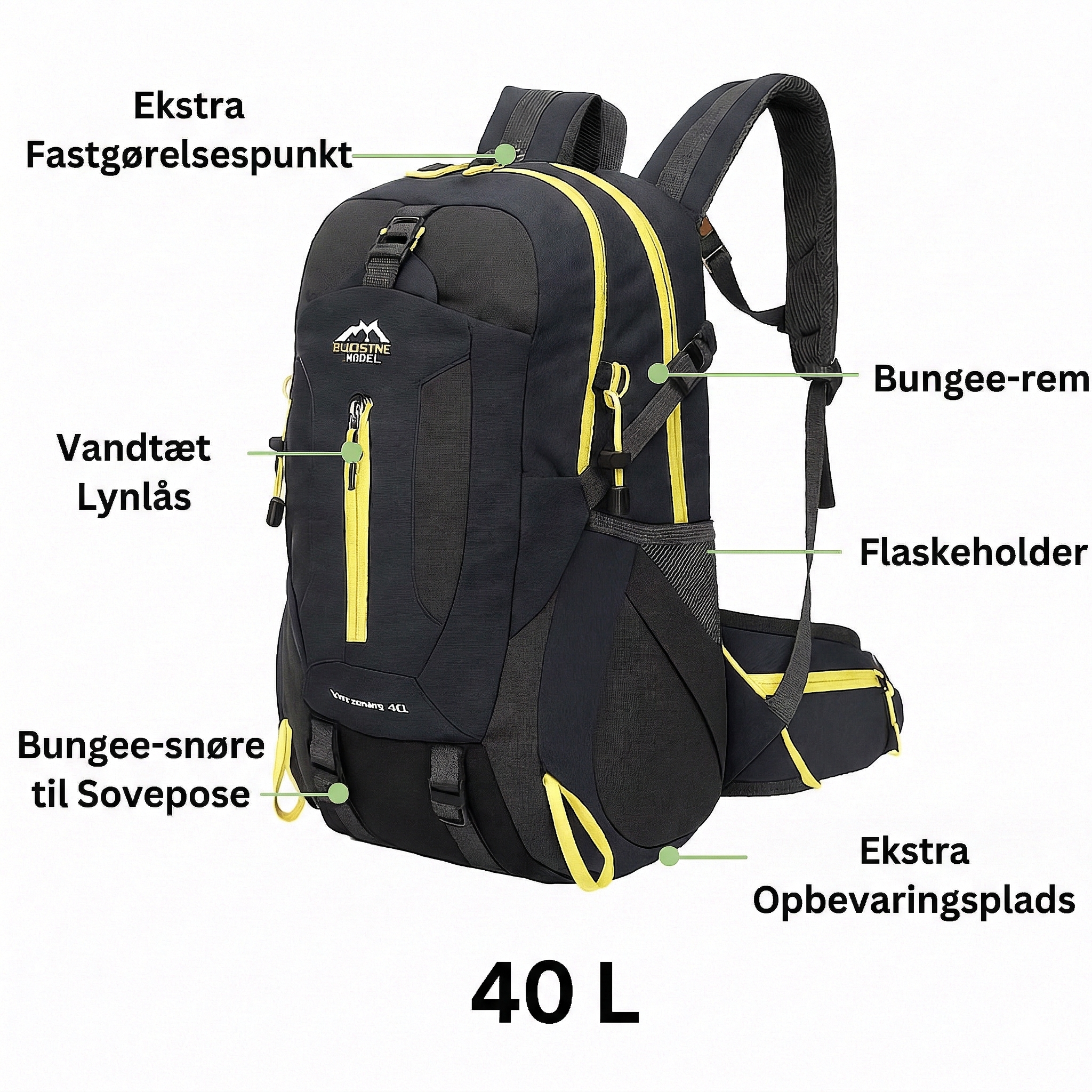 Vandrerygsæk 40 liter – Let og komfortabel rygsæk