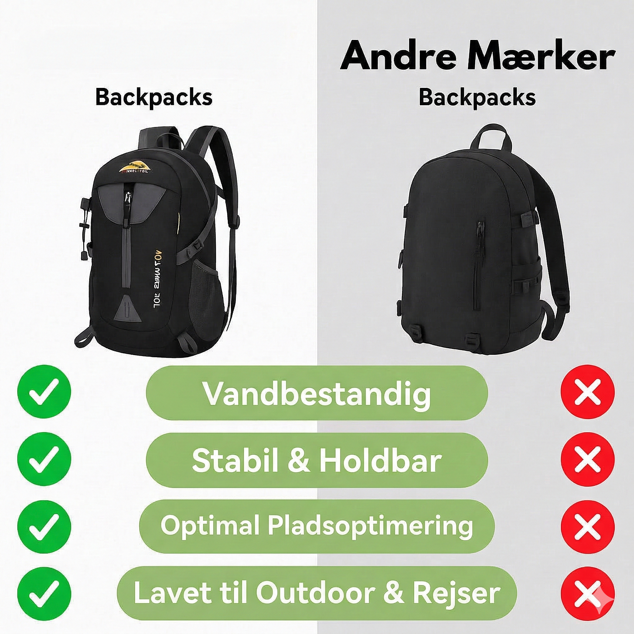 Vandrerygsæk 40 l – Komfortabel og Vandafvisende
