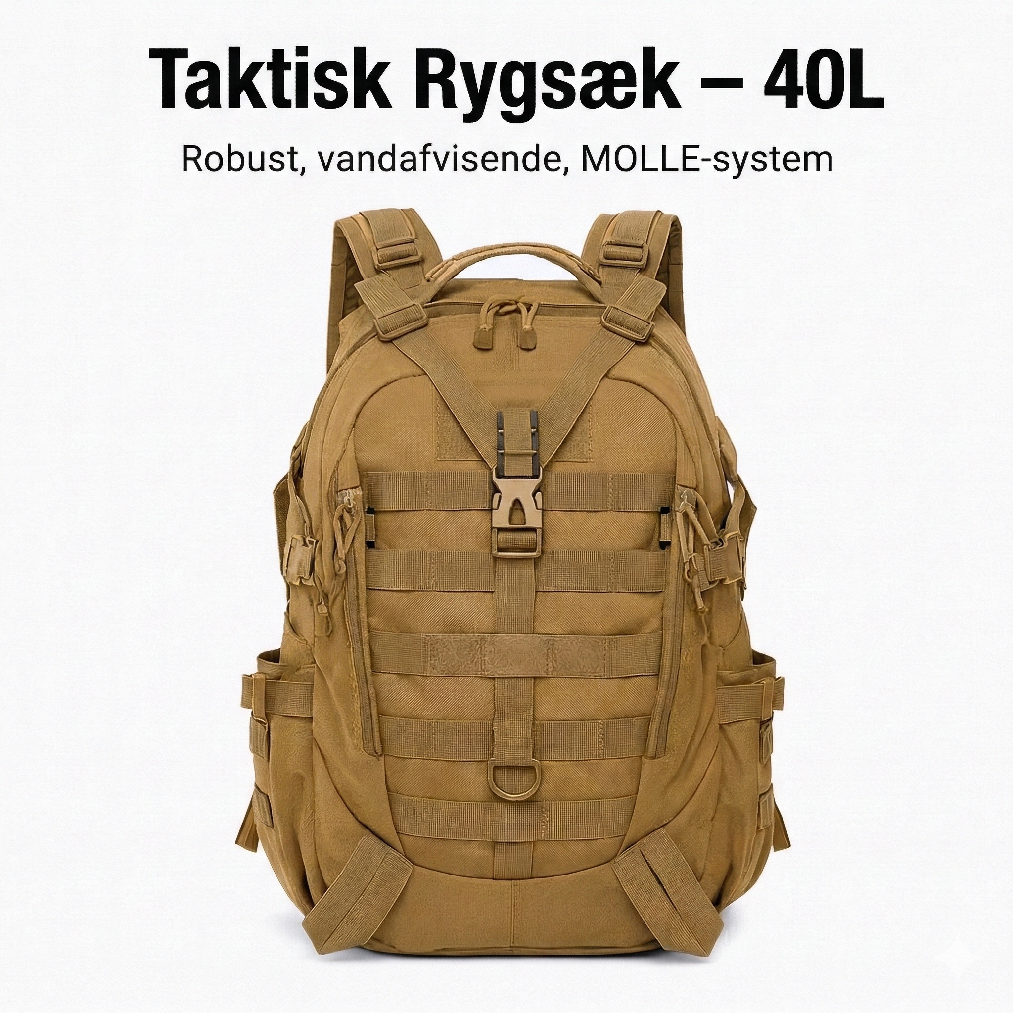 Taktisk rygsæk 40 liter – Vandafvisende Militær Rygsæk