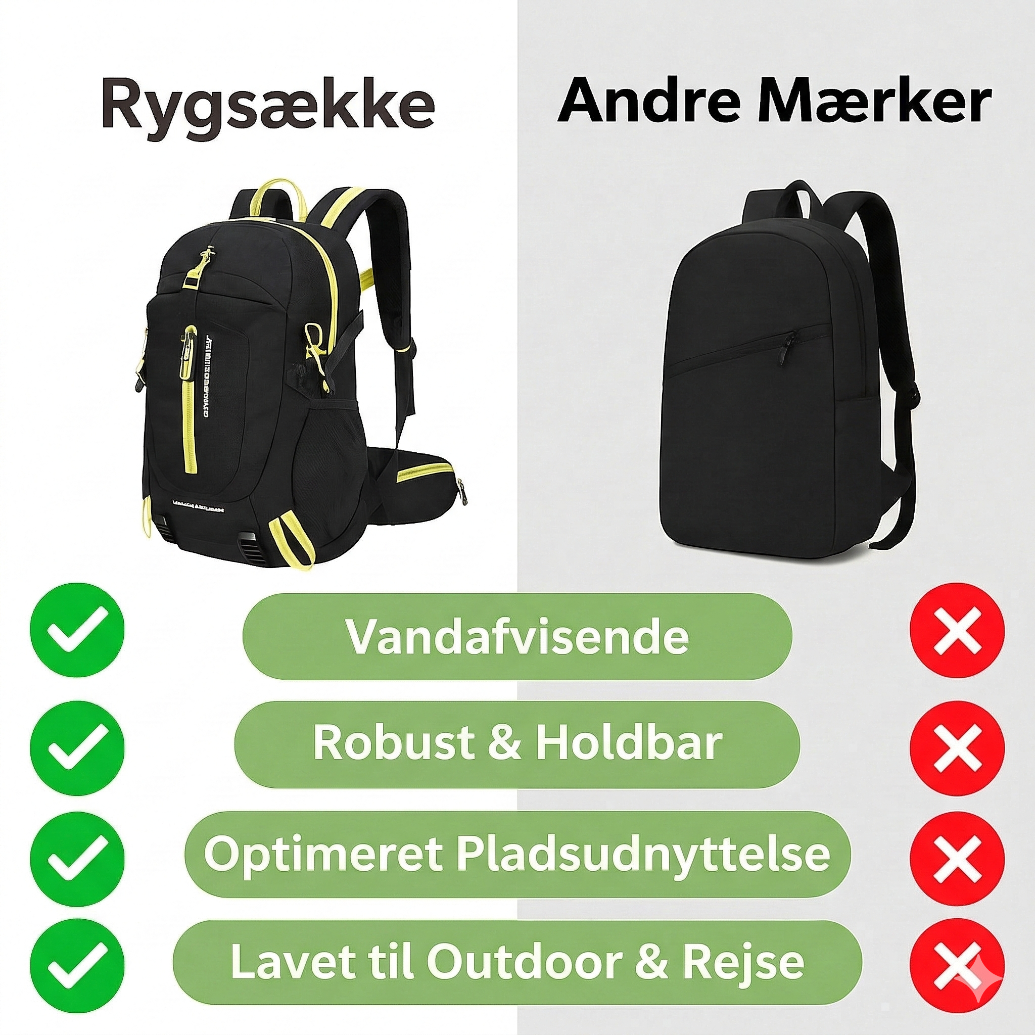 Vandrerygsæk 40 liter – Let og komfortabel rygsæk
