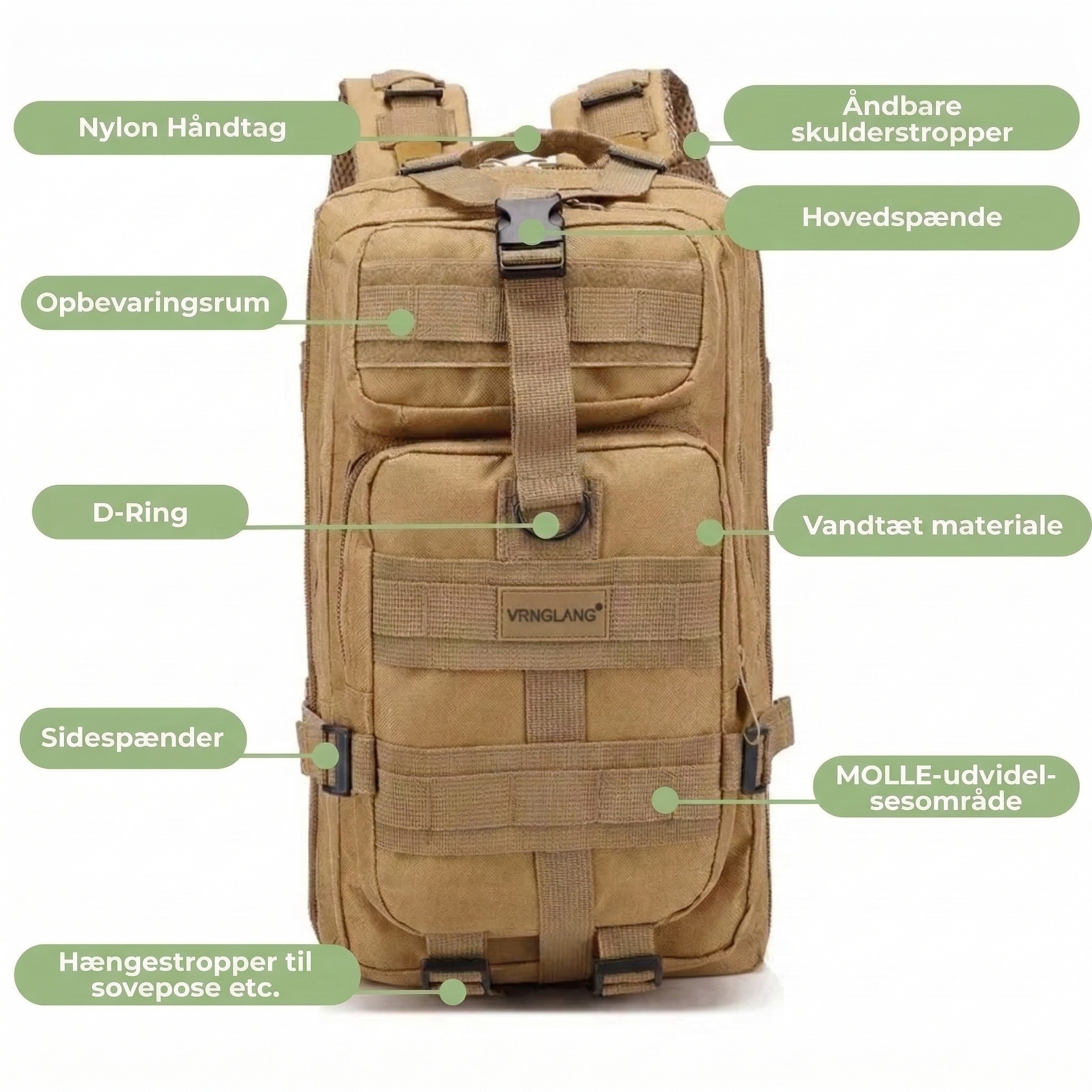 Rygsæk Vandtæt 50 Liter – Robust Outdoor & Beredskab