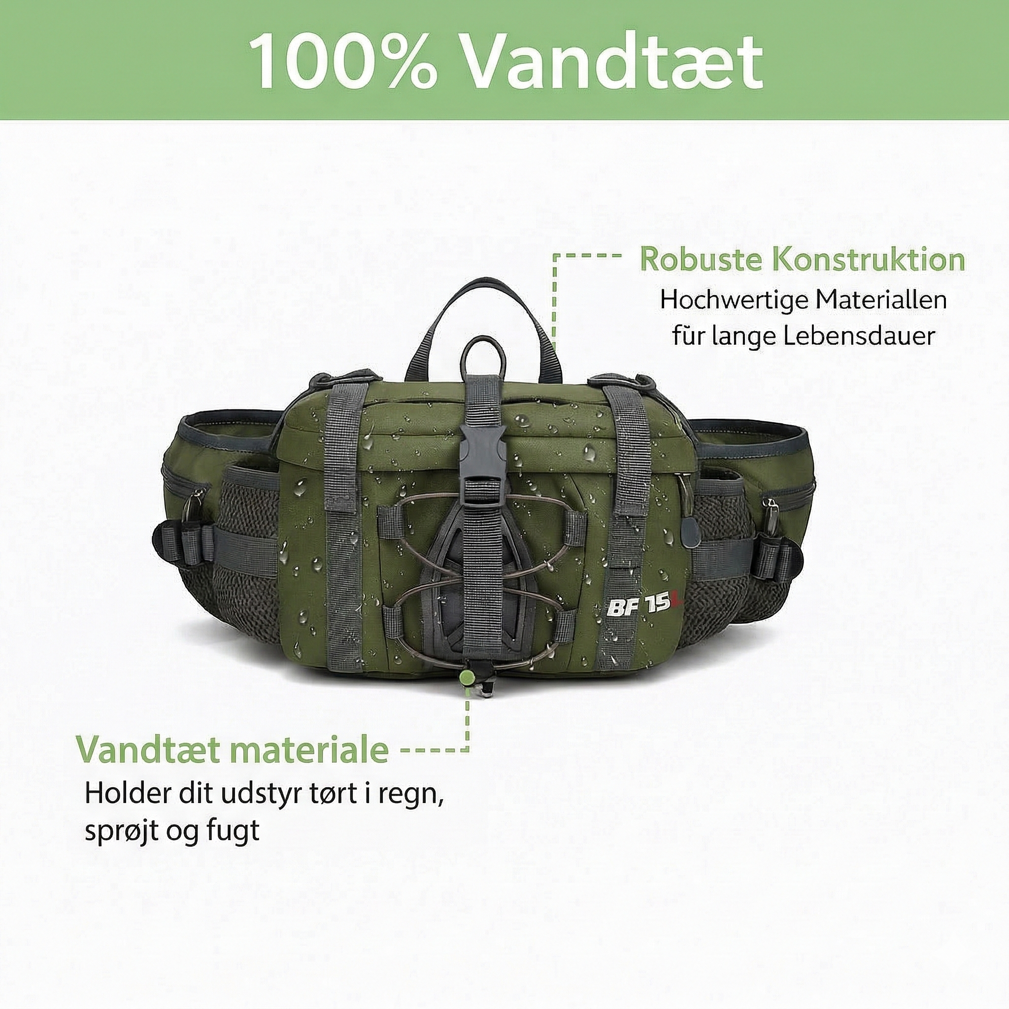 Bæltetaske 5L – 100 % Vandtæt Outdoor Taske