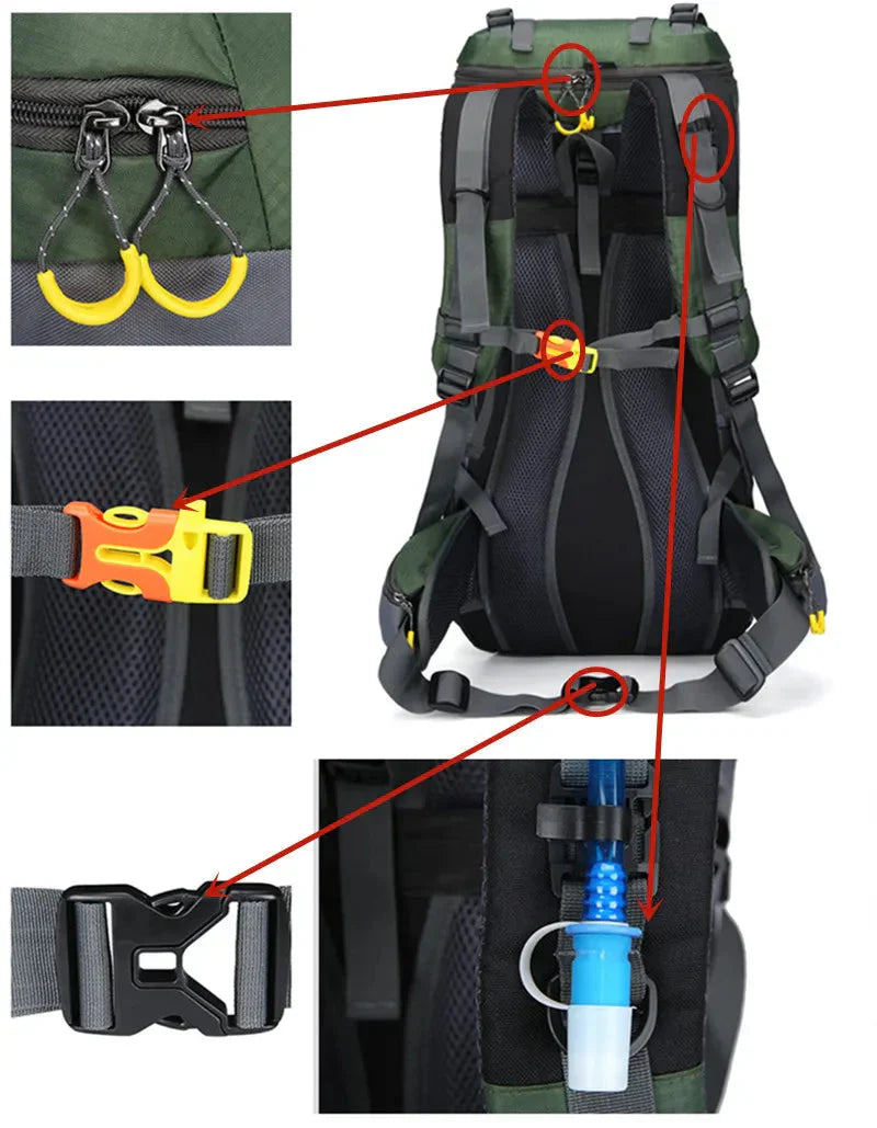 Vandrerygsæk Vandtæt 60 Liter – Robust Outdoor
