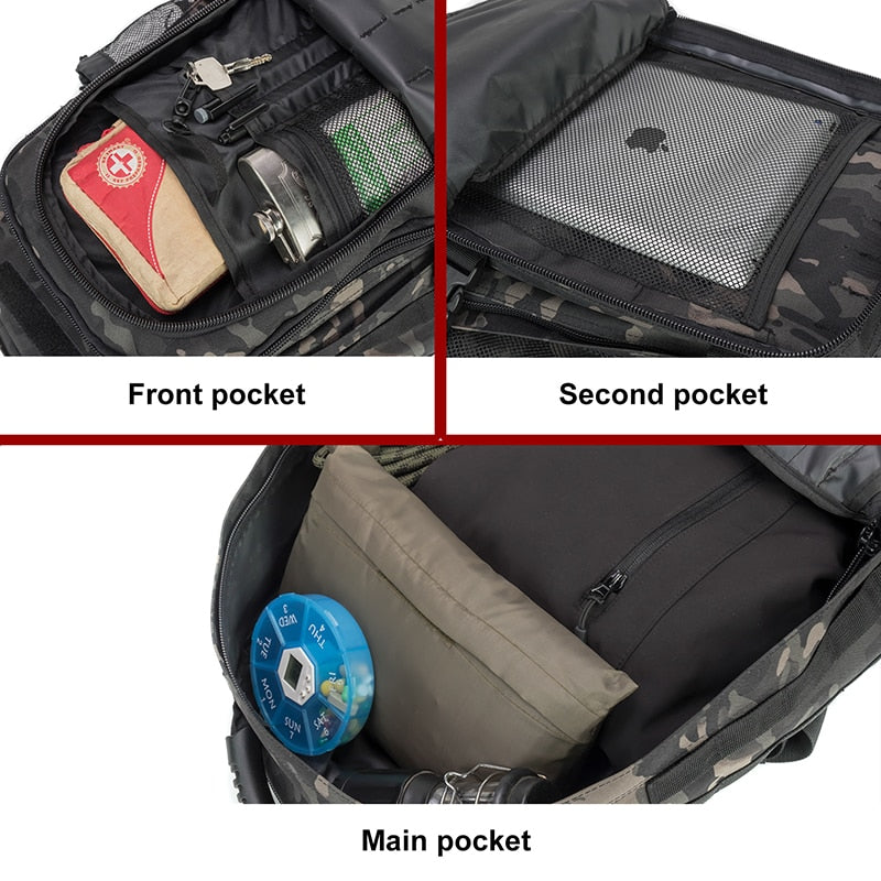 Rygsæk Herre 55L – Robust Outdoor Rygsæk med MOLLE