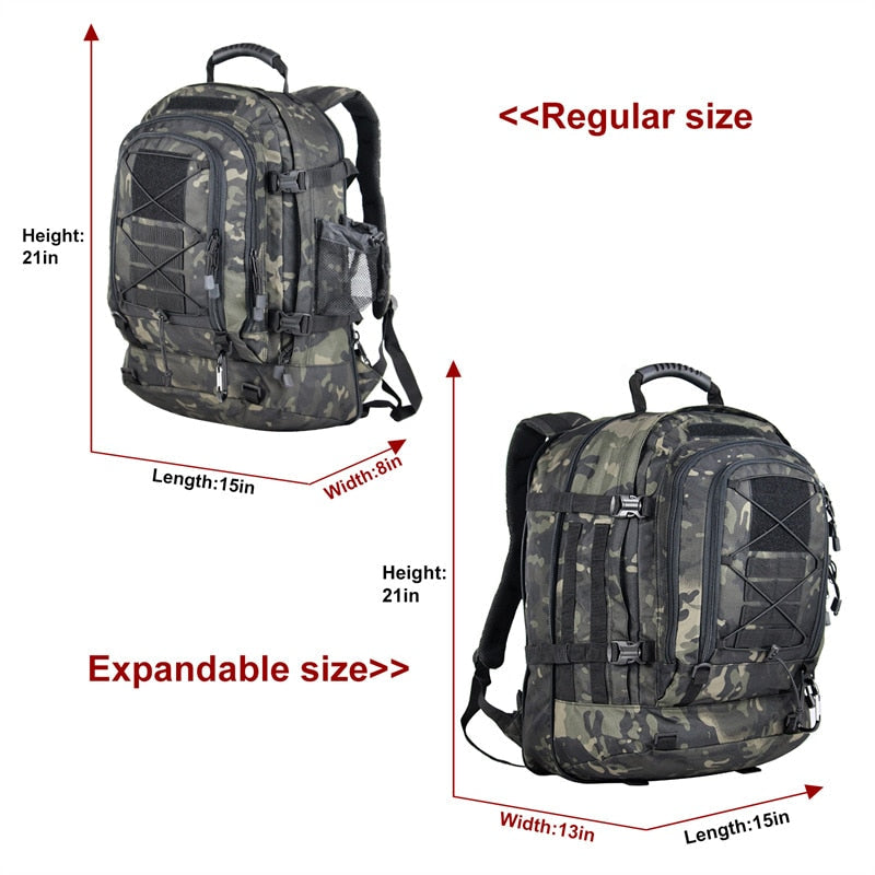 Rygsæk Herre 55L – Robust Outdoor Rygsæk med MOLLE