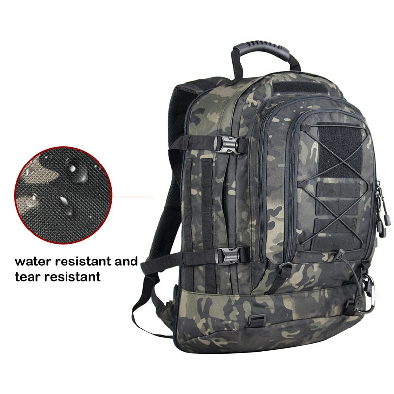 Rygsæk Herre 55L – Robust Outdoor Rygsæk med MOLLE