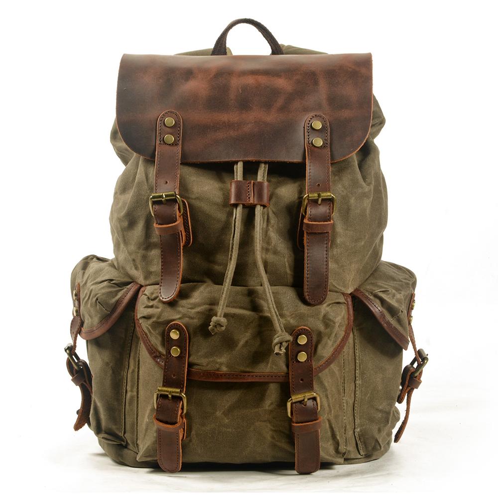 Rygsæk Herre 23 Liter – Vintage Canvas Rygsæk