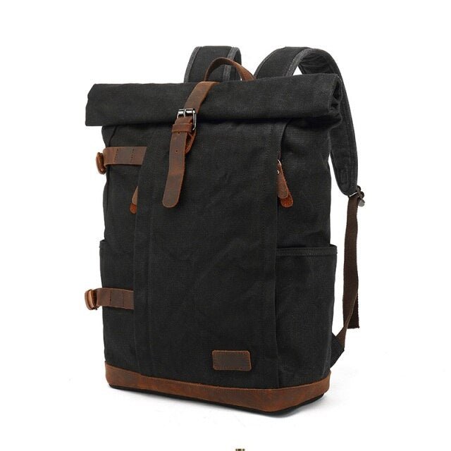 Rygsæk Herre 20 Liter – Vintage Canvas & Læder