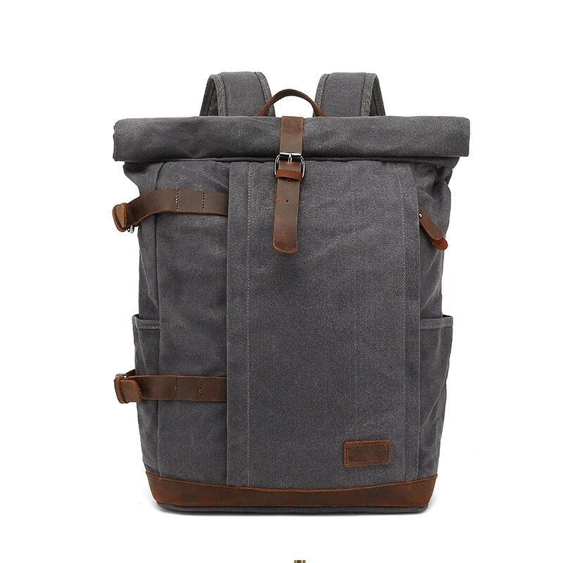 Rygsæk Herre 20 Liter – Vintage Canvas & Læder