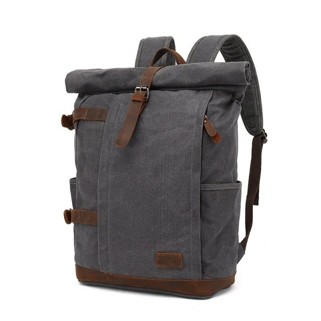 Rygsæk Herre 20 Liter – Vintage Canvas & Læder