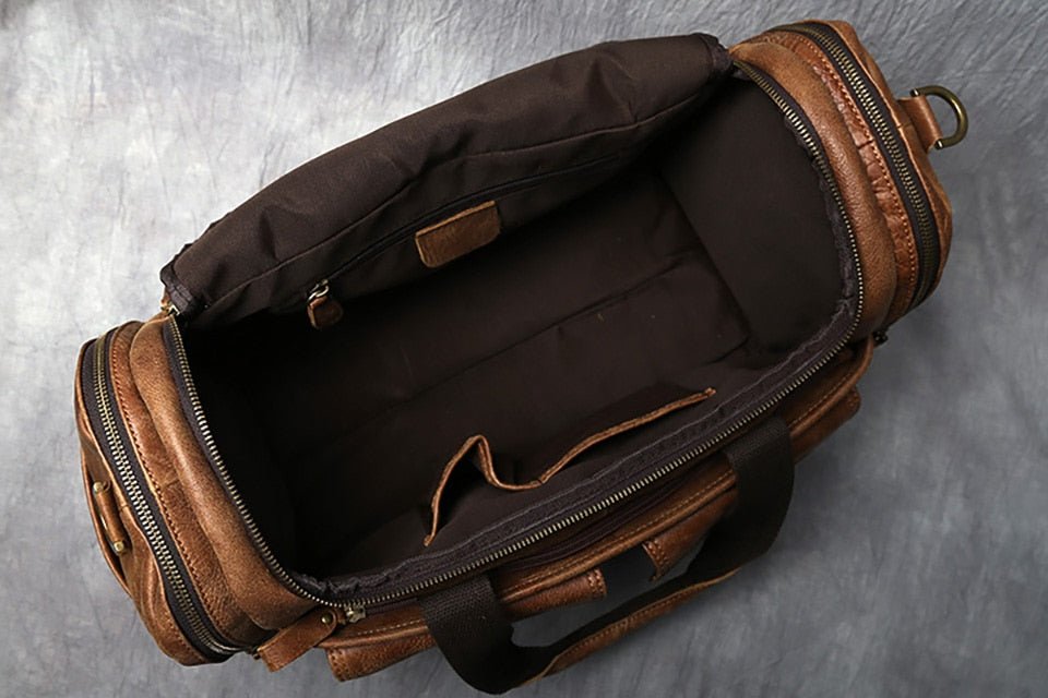 Weekendtaske Læder Herre 20 Liter – Vintage Rejsetaske