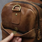 Weekendtaske Læder Herre 20 Liter – Vintage Rejsetaske-Rygsæk Butik