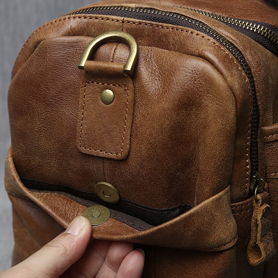Weekendtaske Læder Herre 20 Liter – Vintage Rejsetaske