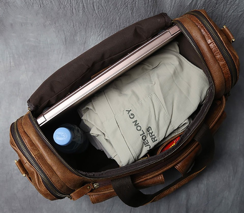 Weekendtaske Læder Herre 20 Liter – Vintage Rejsetaske