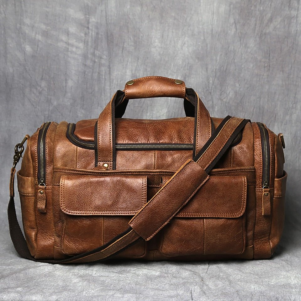 Weekendtaske Læder Herre 20 Liter – Vintage Rejsetaske