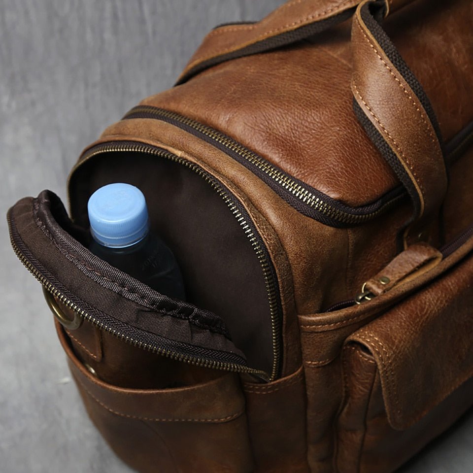 Weekendtaske Læder Herre 20 Liter – Vintage Rejsetaske