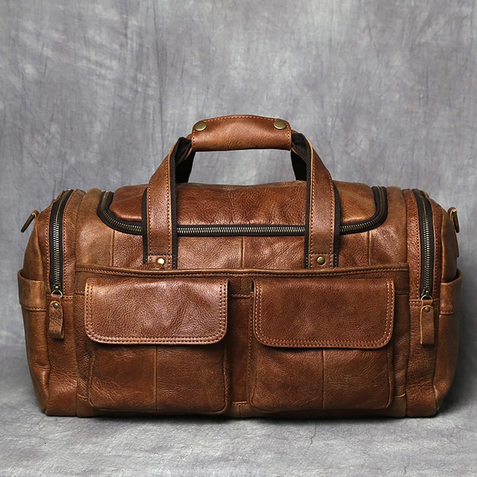 Weekendtaske Læder Herre 20 Liter – Vintage Rejsetaske