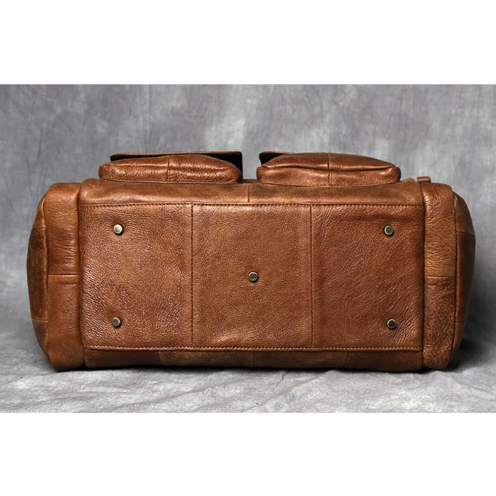 Weekendtaske Læder Herre 20 Liter – Vintage Rejsetaske