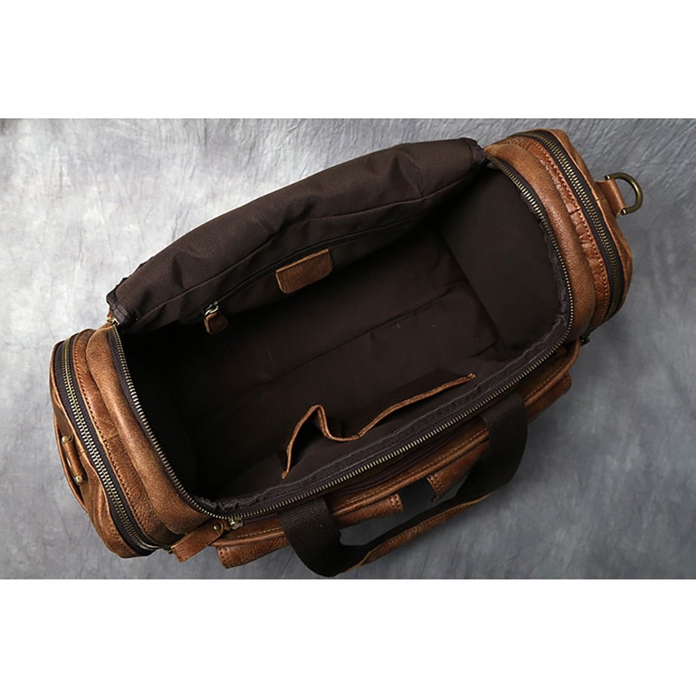 Weekendtaske Læder Herre 20 Liter – Vintage Rejsetaske