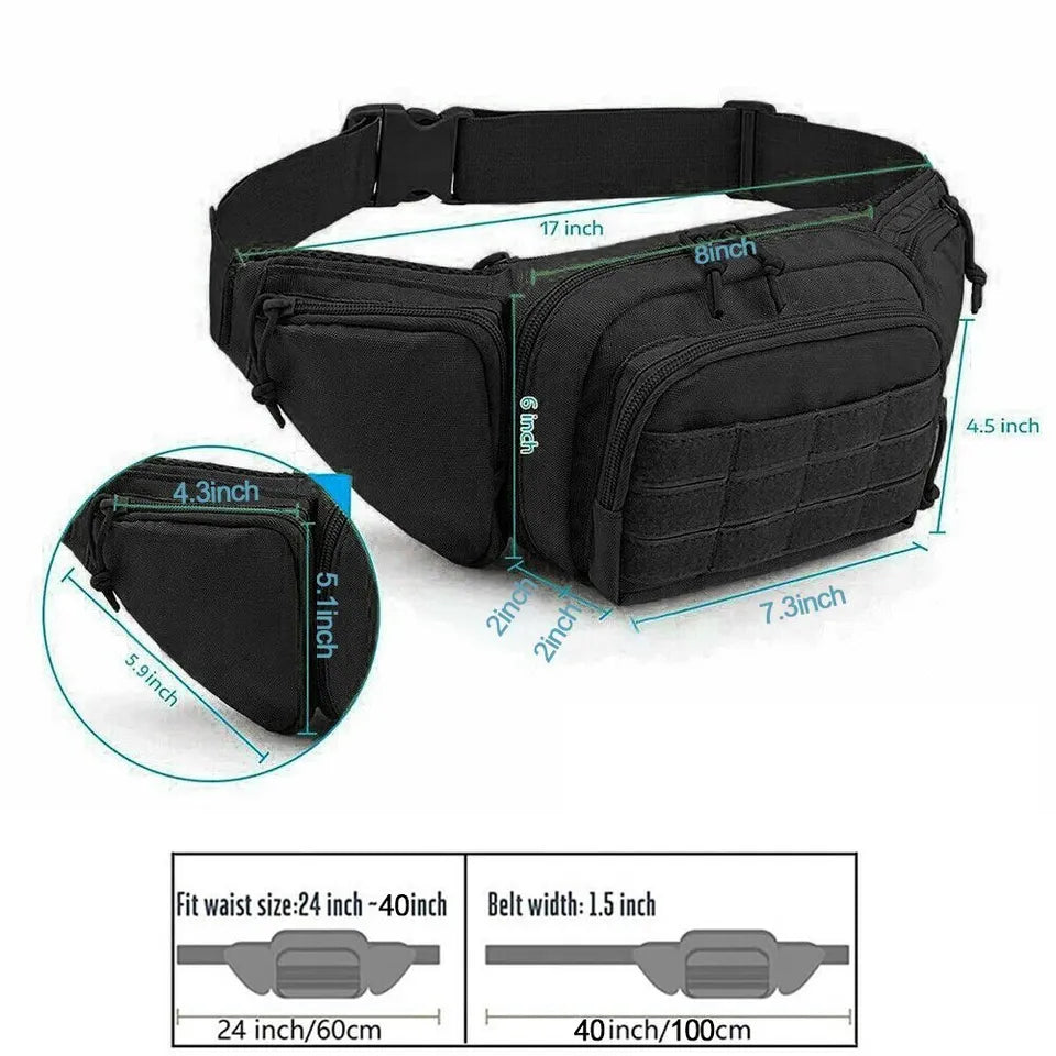 Bæltetaske 5 Liter – Taktisk Bæltetaske i 800D Nylon